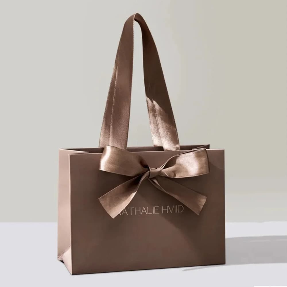 Custom paper bag — Embossed Baby Blue